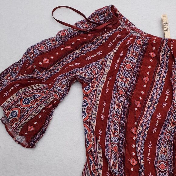 Hollister Short Sleeve Casual One Piece Womens Size Small S Red - Picture 6 of 9